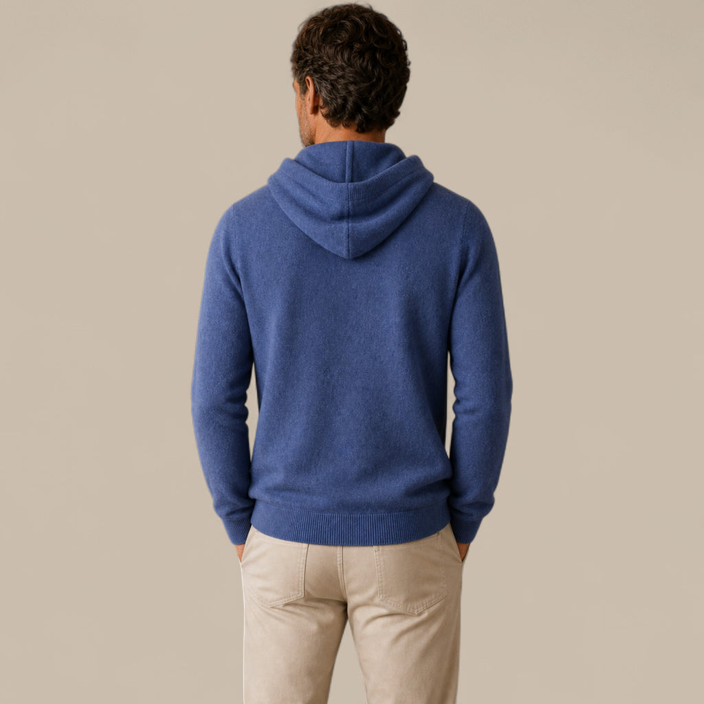 Daniel | Men's Cashmere-Look Hooded Sweater - Knitted Pullover