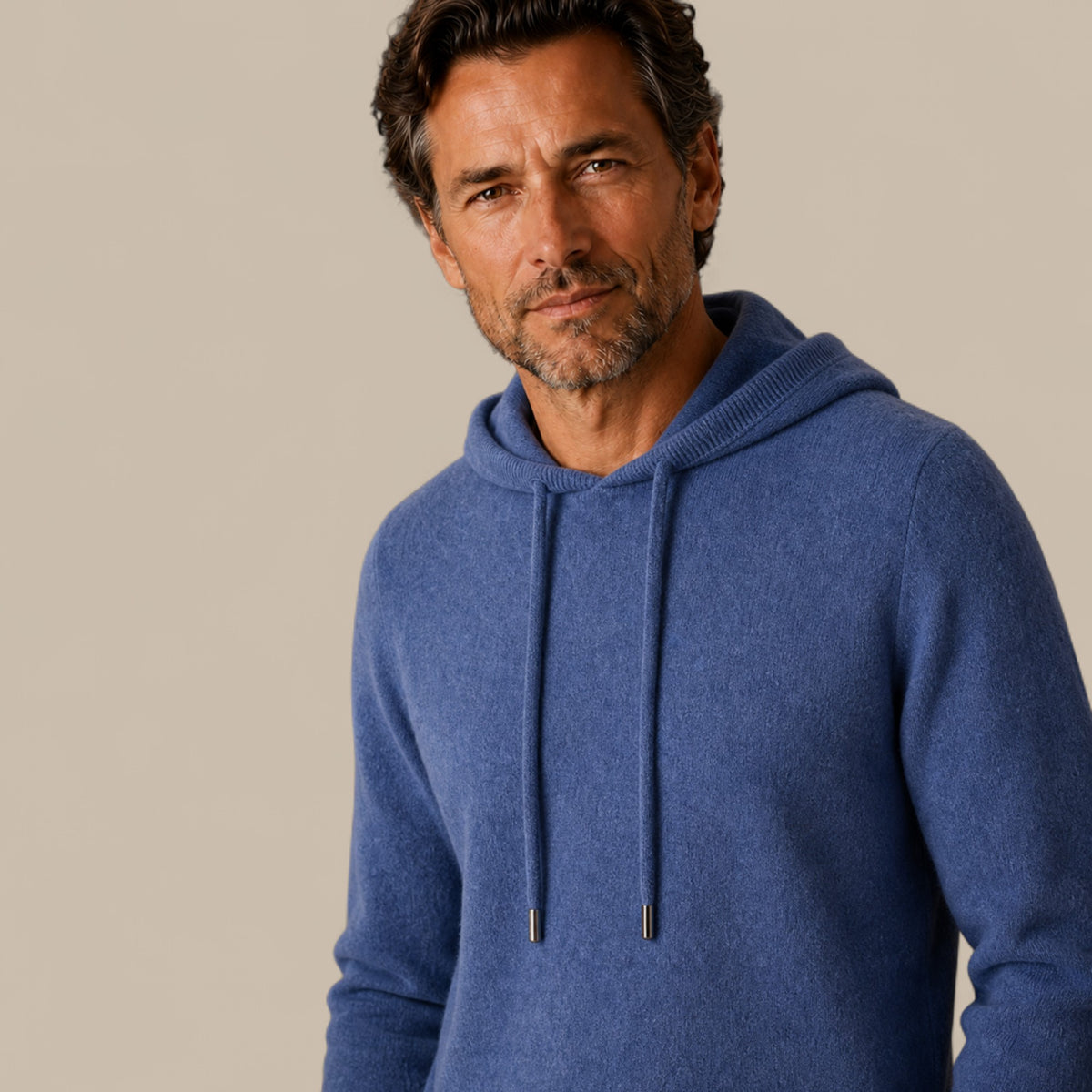 Daniel | Men's Cashmere-Look Hooded Sweater - Knitted Pullover