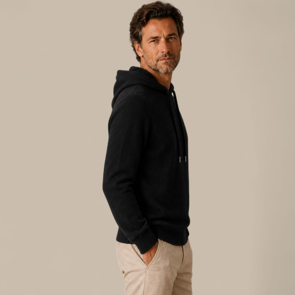 Daniel | Men's Cashmere-Look Hooded Sweater - Knitted Pullover