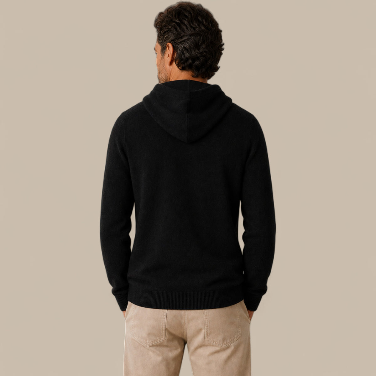 Daniel | Men's Cashmere-Look Hooded Sweater - Knitted Pullover