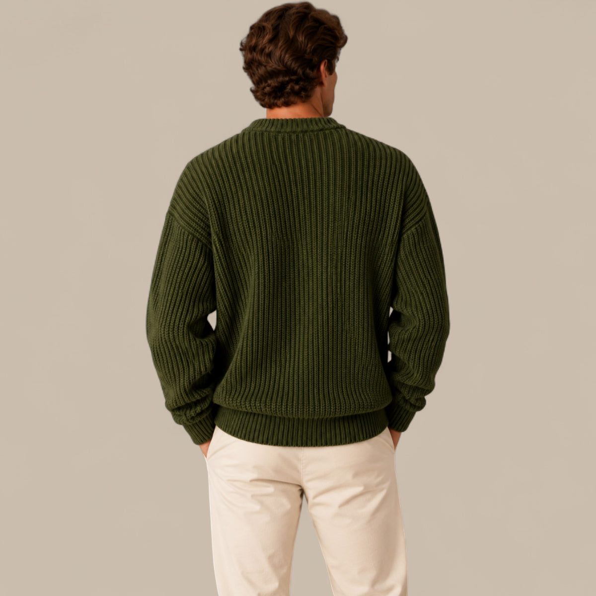 Ethan | Men's Chunky Knit Crewneck Sweater