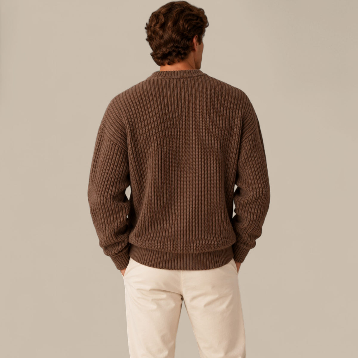 Ethan | Men's Chunky Knit Crewneck Sweater