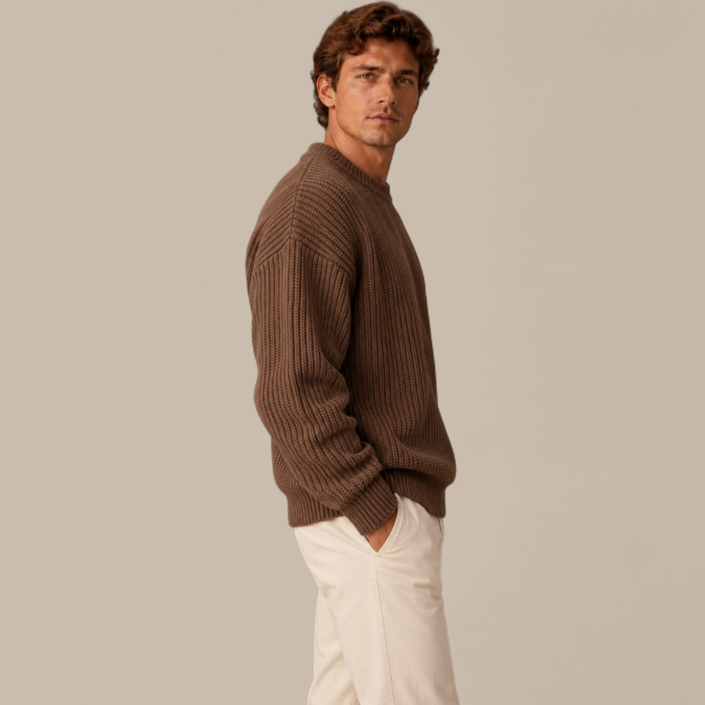 Ethan | Men's Chunky Knit Crewneck Sweater