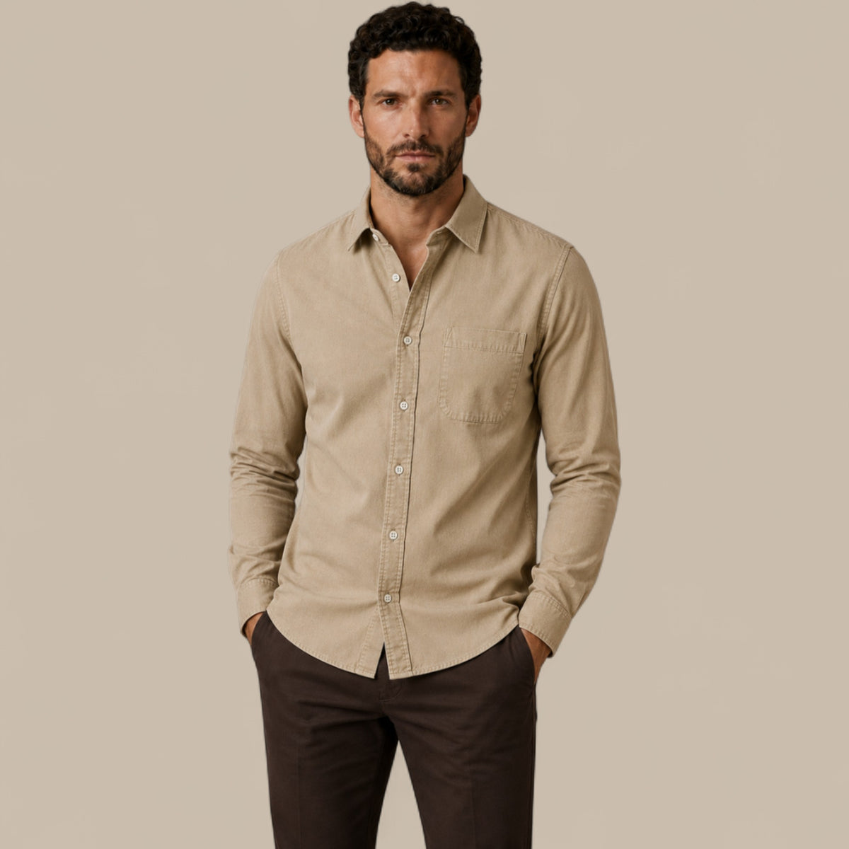 Matthew | Men's Classic Button-Up Shirt – Smart Casual Relaxed Fit