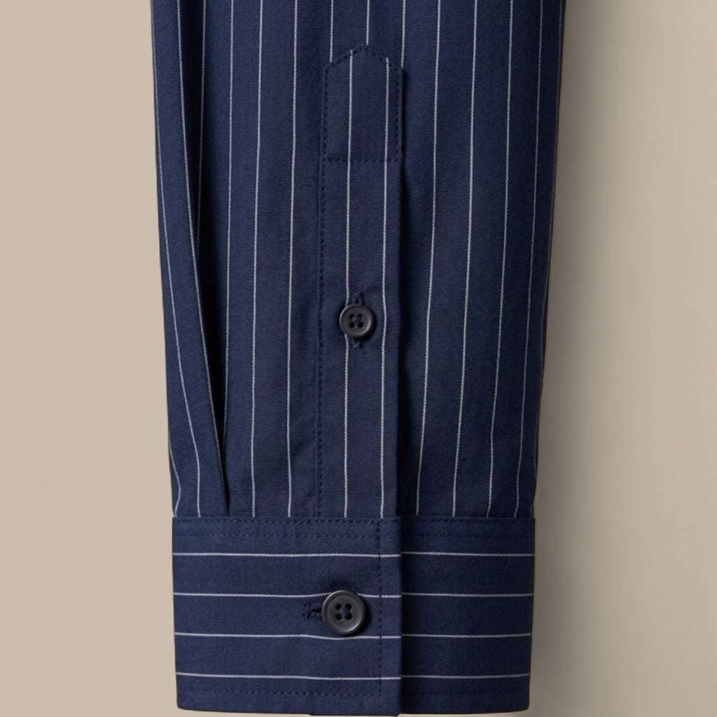 Sebastian | Men's Cotton Striped Shirt – Classic Button-Up