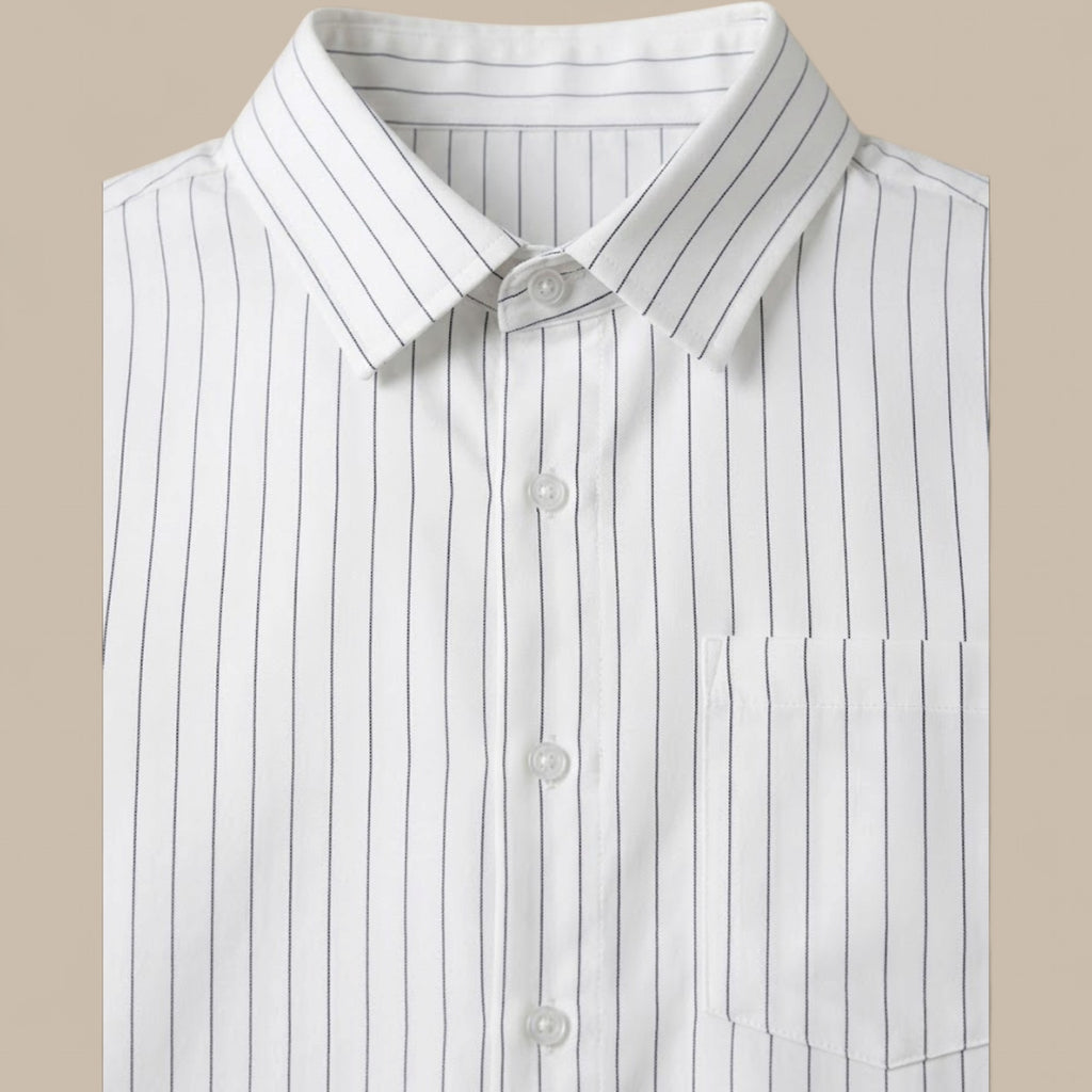 Sebastian | Men's Cotton Striped Shirt – Classic Button-Up