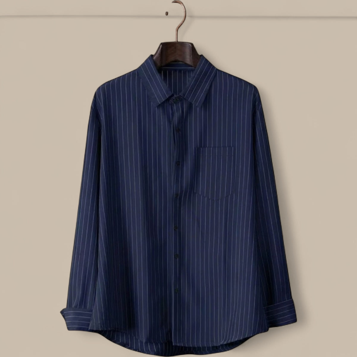 Sebastian | Men's Cotton Striped Shirt – Classic Button-Up