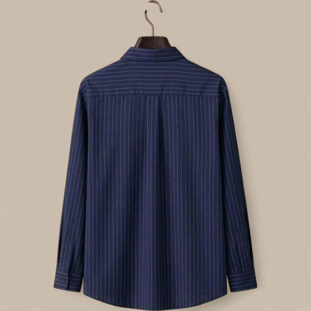 Sebastian | Men's Cotton Striped Shirt – Classic Button-Up