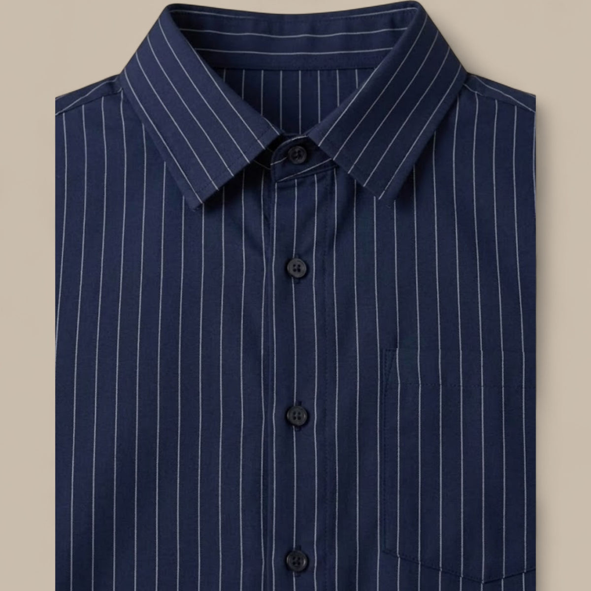 Sebastian | Men's Cotton Striped Shirt – Classic Button-Up