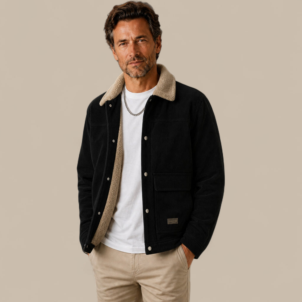 Isaac | Men's Corduroy Sherpa Lined Winter Jacket