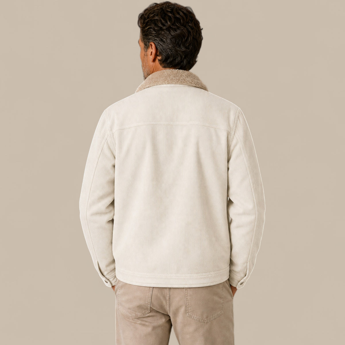 Isaac | Men's Corduroy Sherpa Lined Winter Jacket