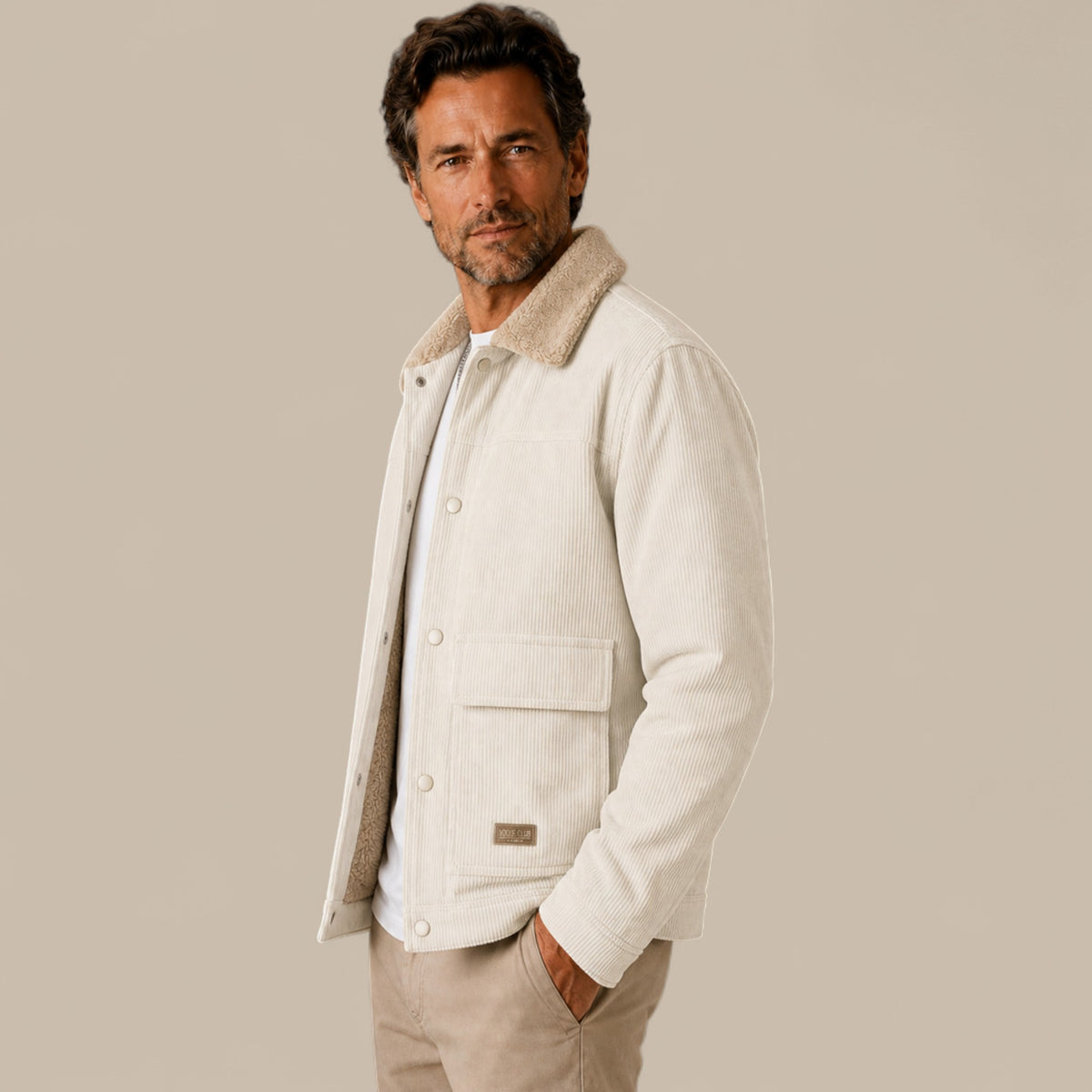 Isaac | Men's Corduroy Sherpa Lined Winter Jacket