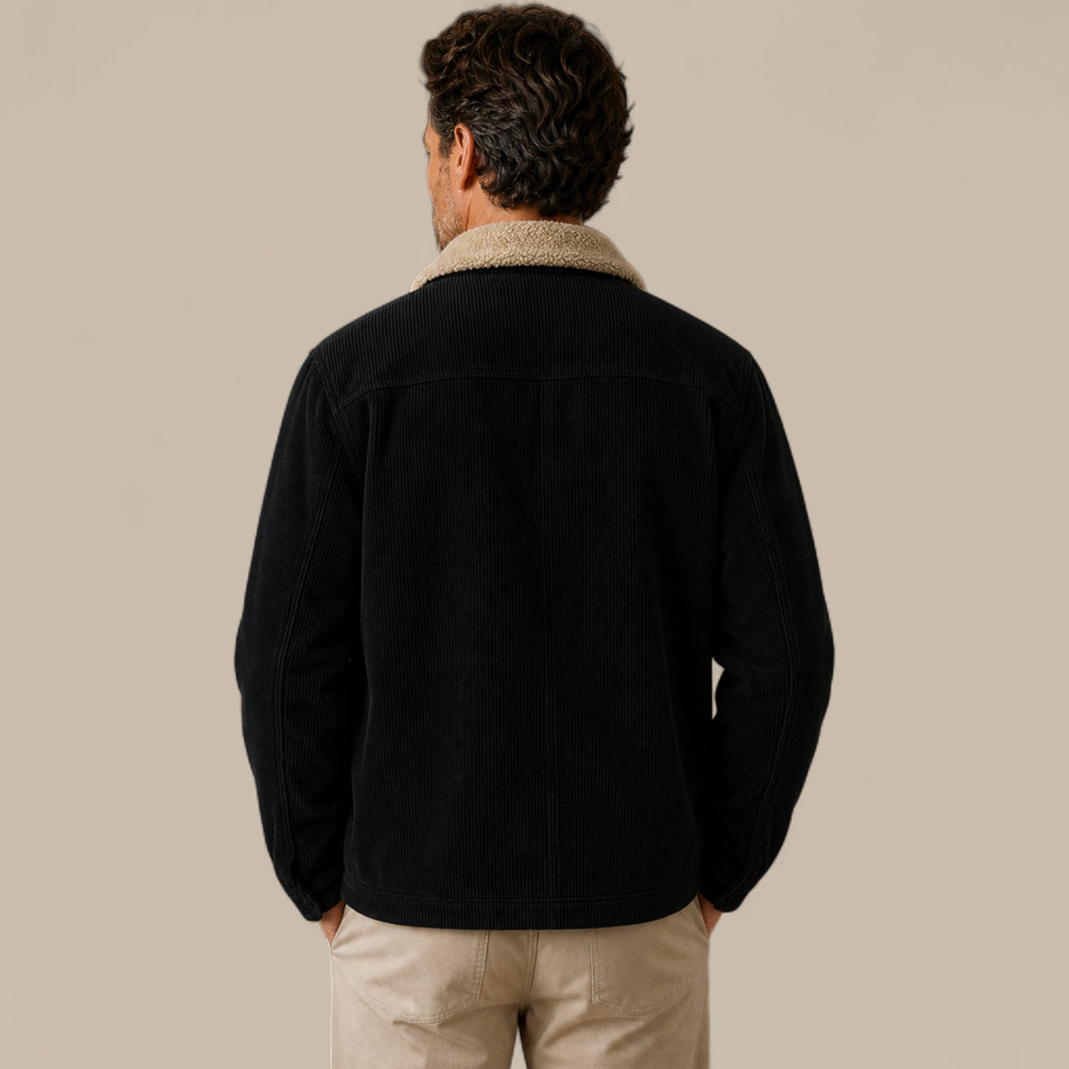 Isaac | Men's Corduroy Sherpa Lined Winter Jacket