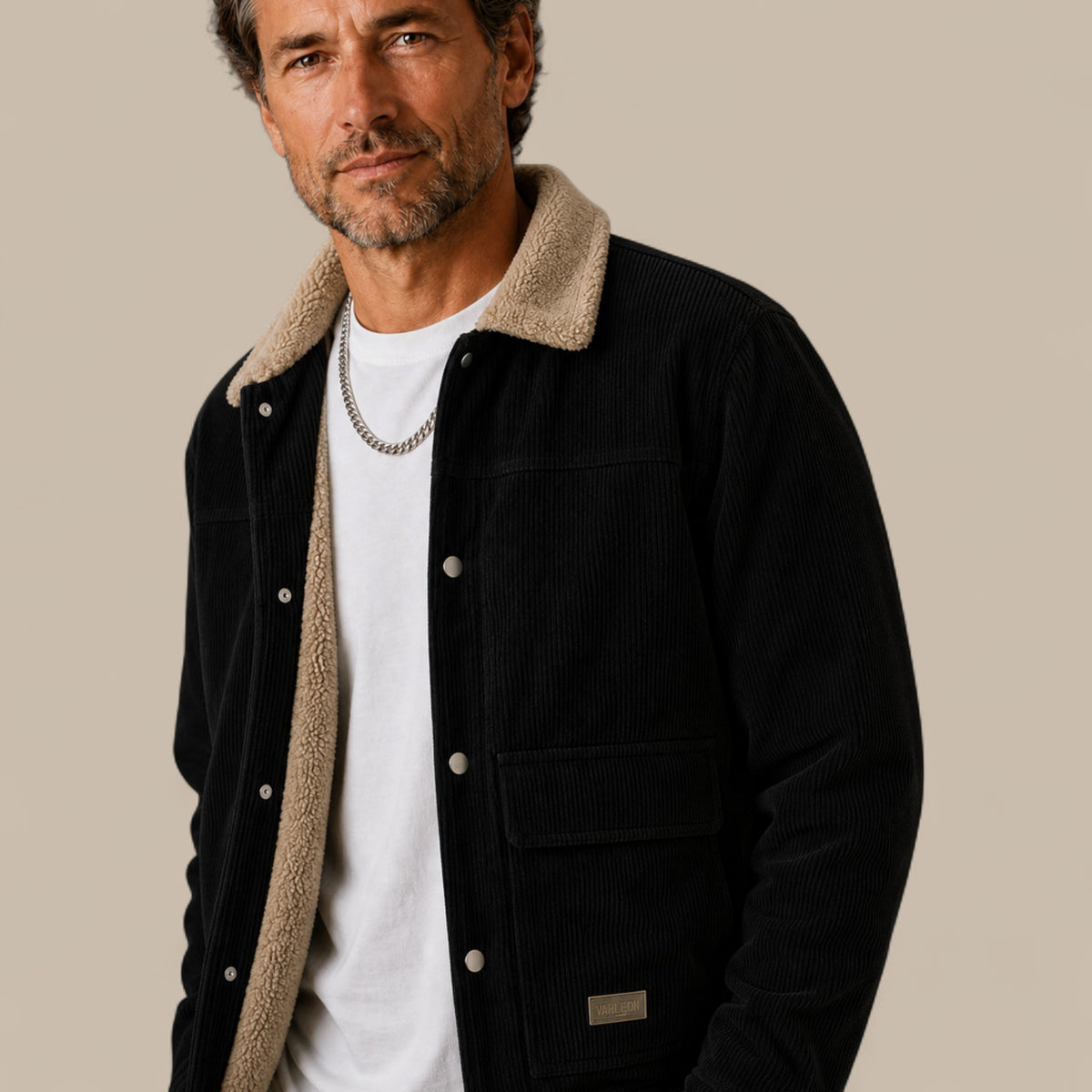 Isaac | Men's Corduroy Sherpa Lined Winter Jacket