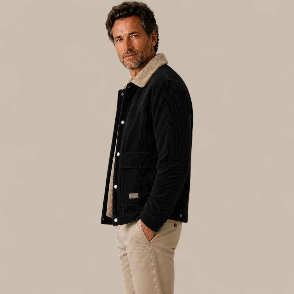 Isaac | Men's Corduroy Sherpa Lined Winter Jacket