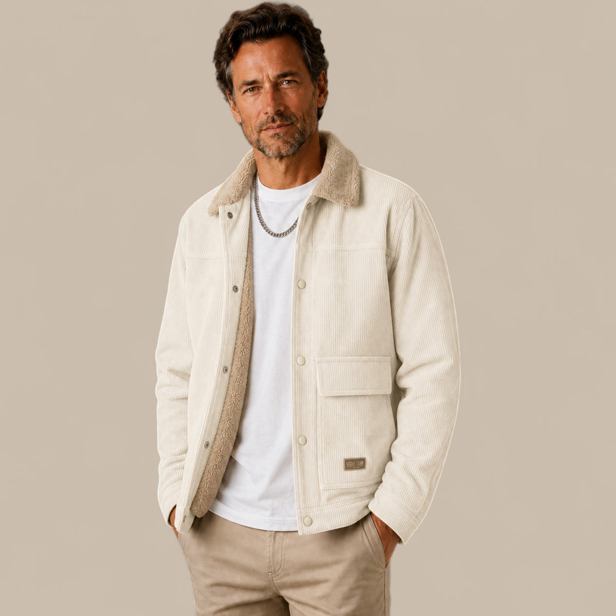 Isaac | Men's Corduroy Sherpa Lined Winter Jacket