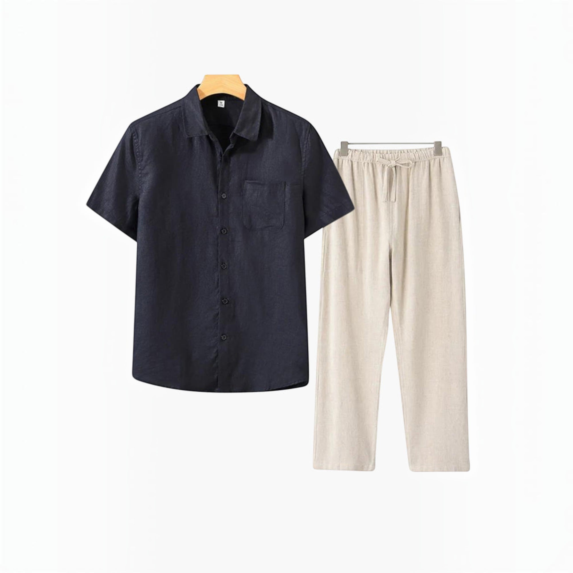 Ellmont London | Men's Linen Matching Shirt and Shorts Set