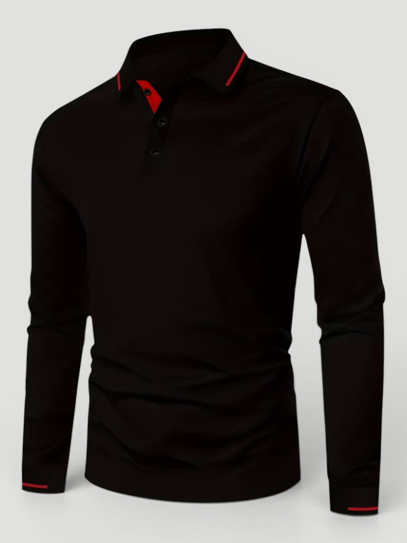 Ellmont London | Men’s Long Sleeve Polo Shirt Everyday Comfort