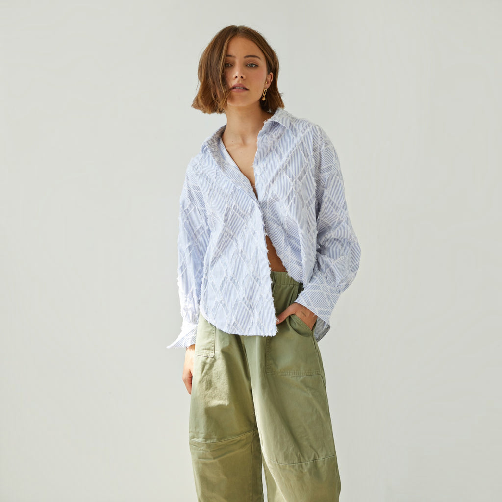 Ellmont London | Women's Boyfriend Fit Button-Down Summer Cotton Shirt
