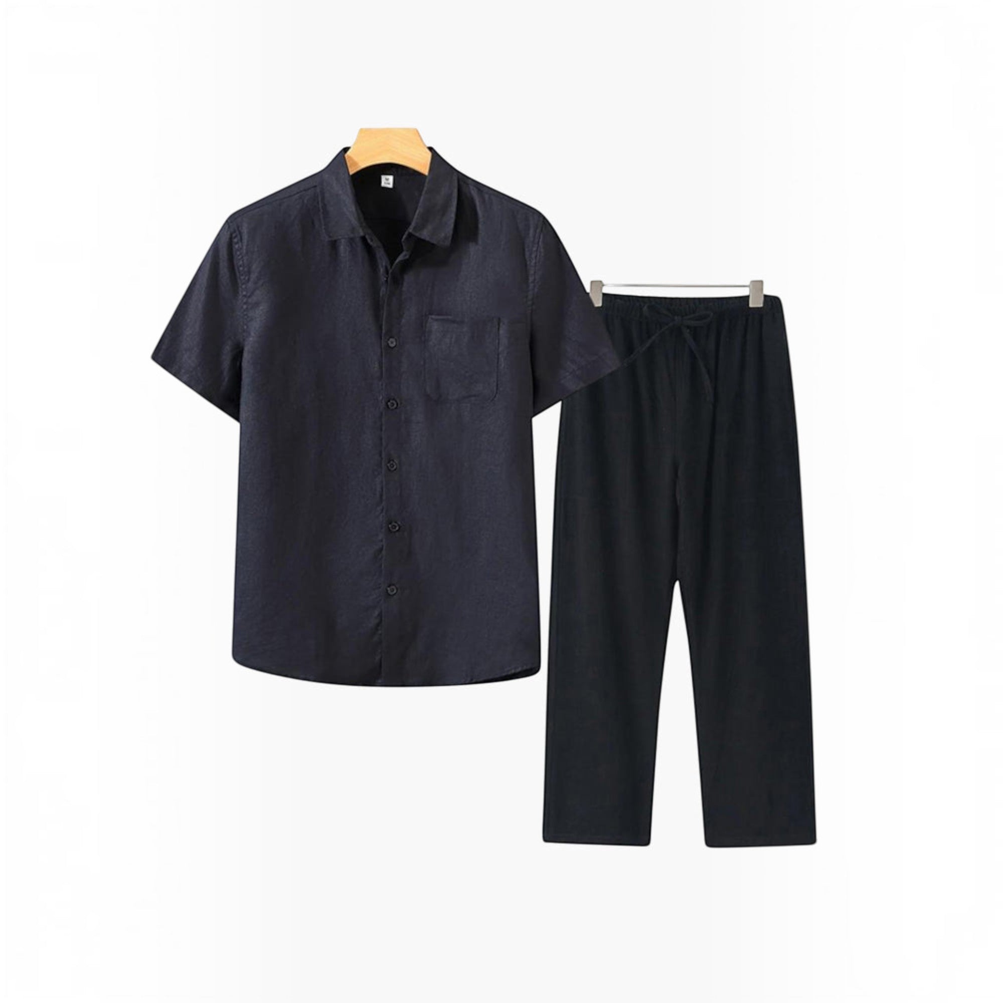 Ellmont London | Men's Linen Matching Shirt and Shorts Set