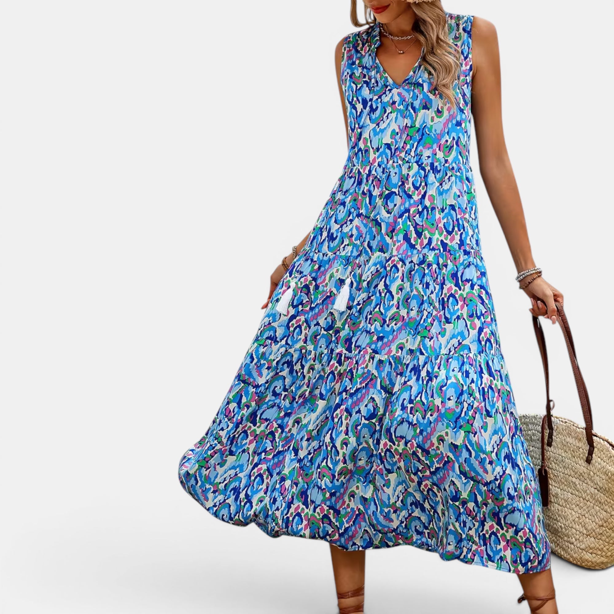 Ellmont London | Women's Lightweight Sleeveless Boho Dress for Summer