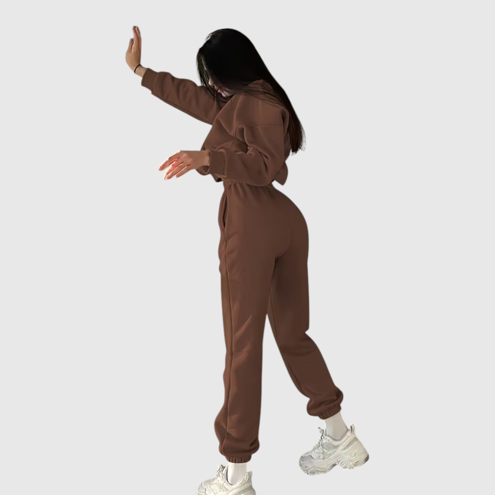 Hazel | Women's Loose Fit Embroidered Tracksuit Two-Piece Lounge Set