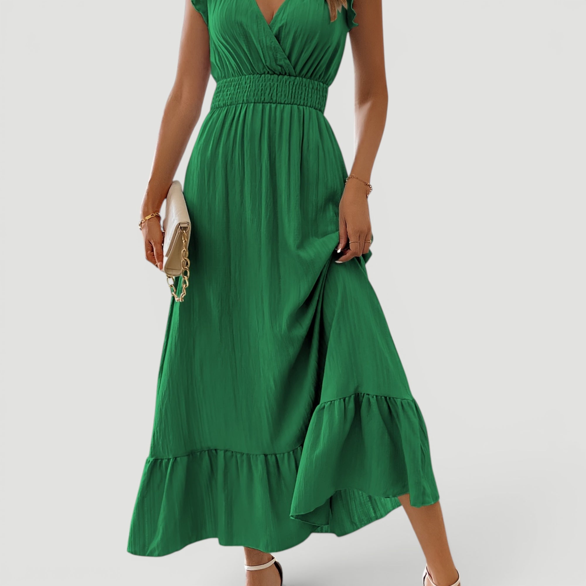 Ellmont London | Women’s Flowy V Neck Evening Summer Dress