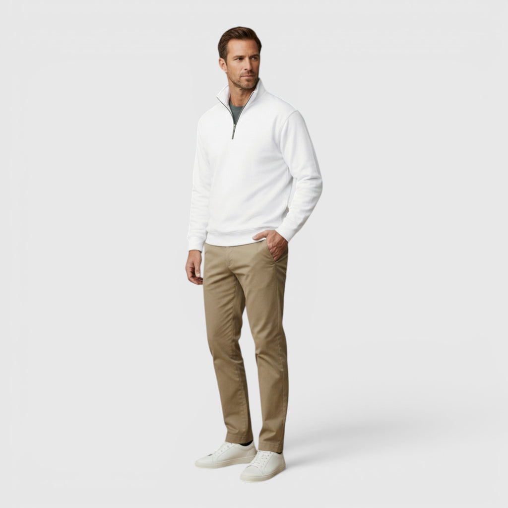 Ellmont London | Men's Stand Collar Sweatshirt Comfortable Quarter Zip Pullover