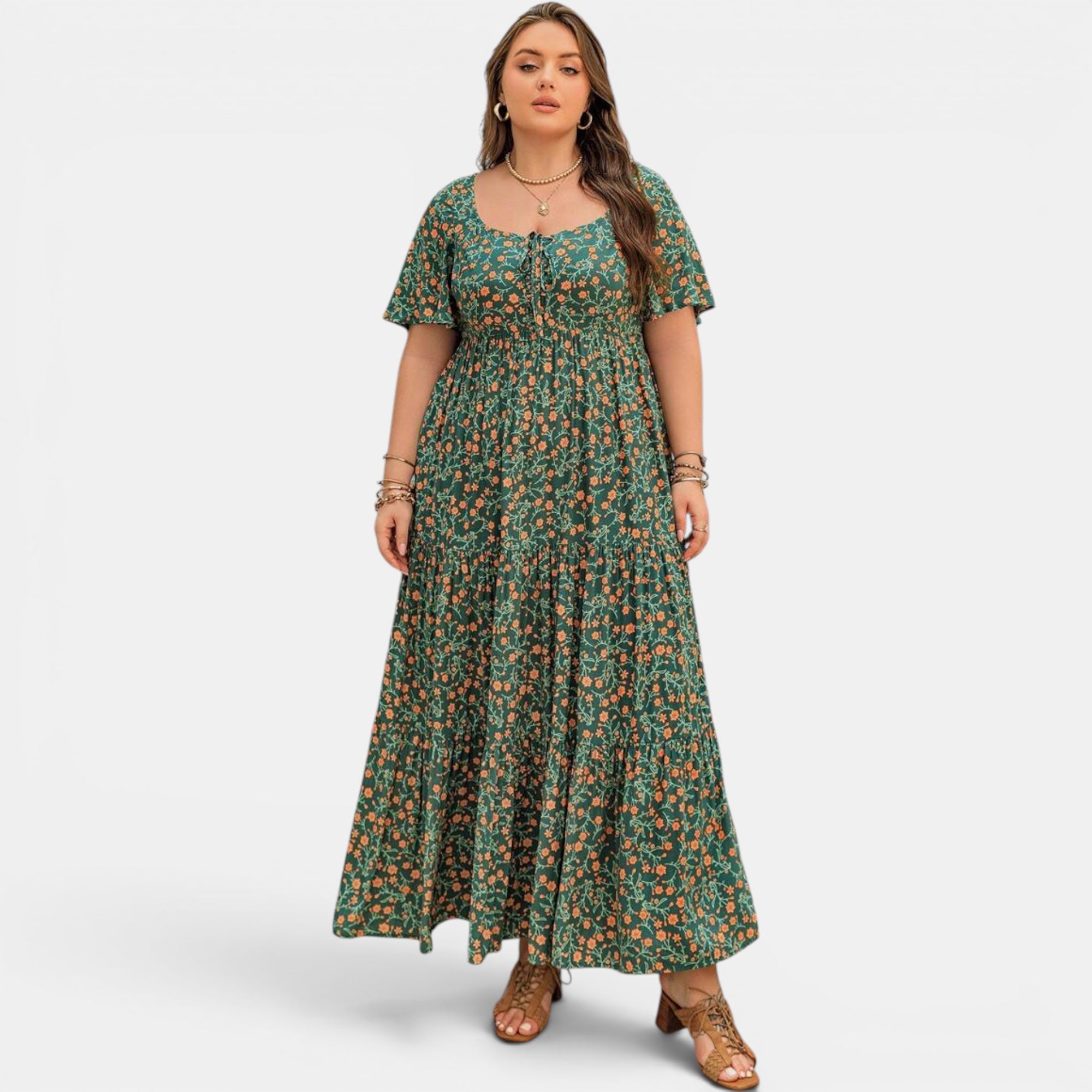 Ellmont London | Women's Floral Maxi Boho Dress for Summer Days