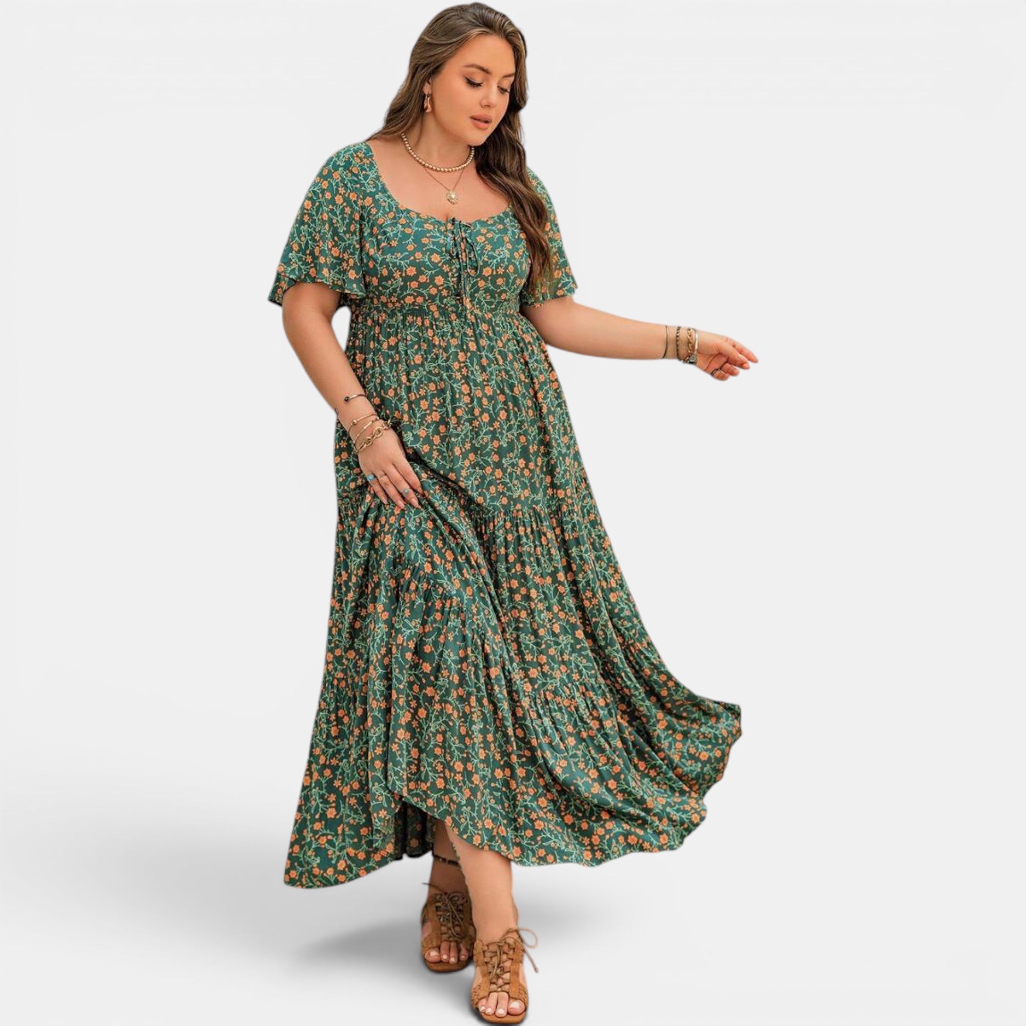Ellmont London | Women's Floral Maxi Boho Dress for Summer Days