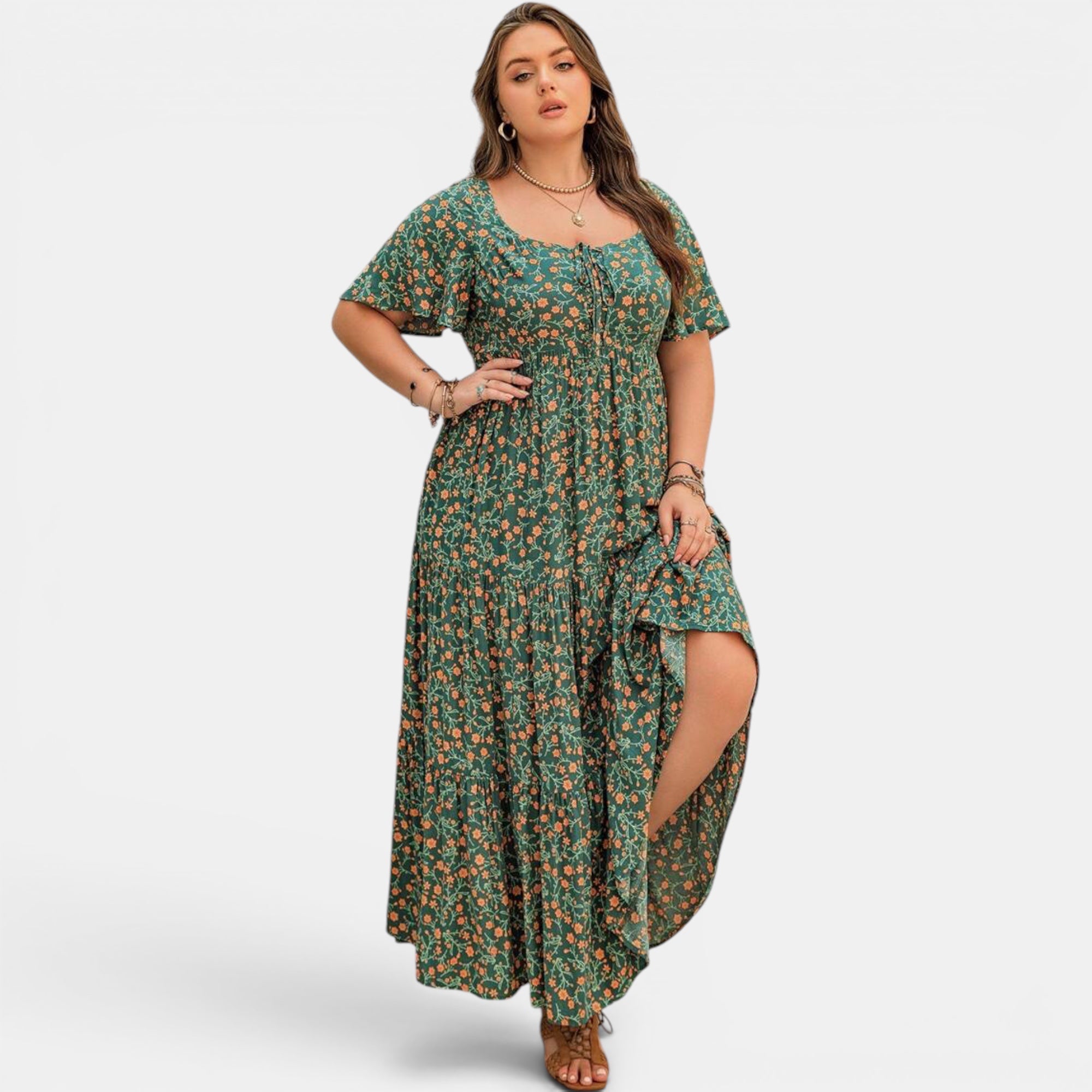 Ellmont London | Women's Floral Maxi Boho Dress for Summer Days