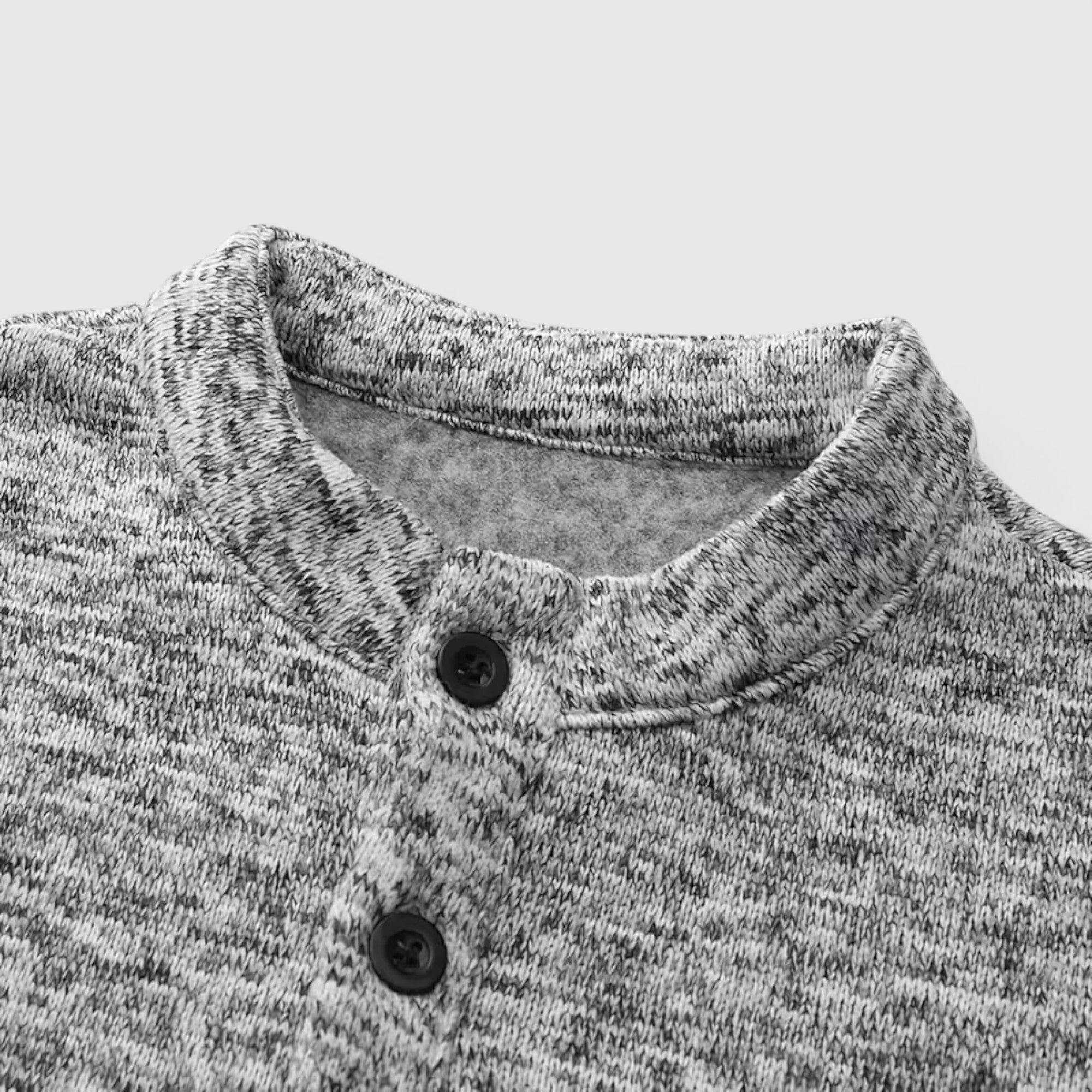 Ellmont London | Men's Stand Collar Button Up Long Sleeve Polo with Chest Pocket