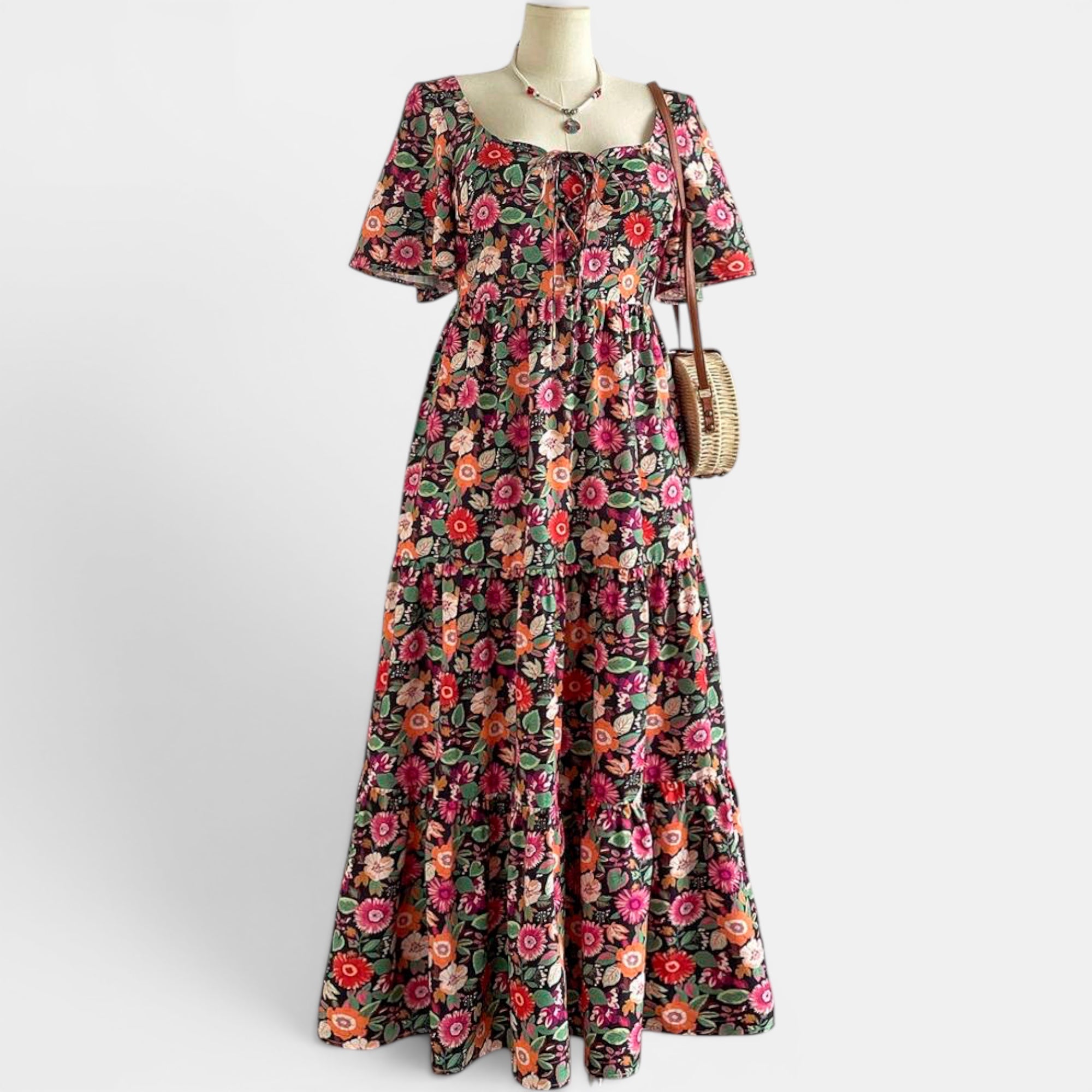 Ellmont London | Women's Floral Maxi Boho Dress for Summer Days
