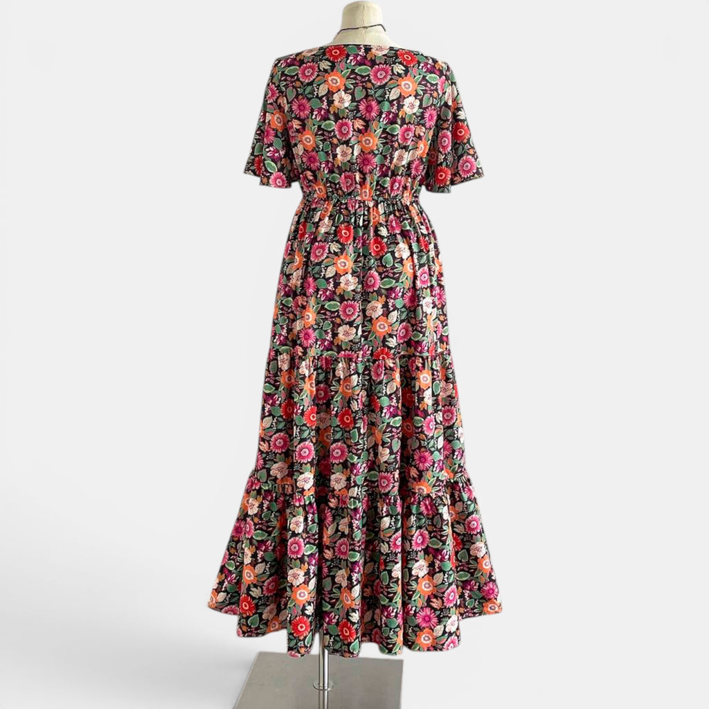 Ellmont London | Women's Floral Maxi Boho Dress for Summer Days