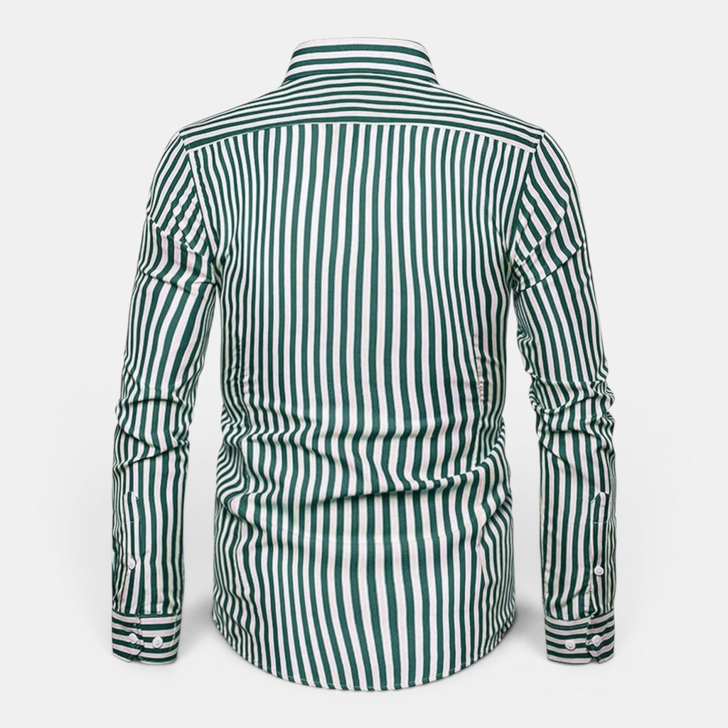 Ellmont London | Men's Summer Top Everyday Striped Button Down Shirt