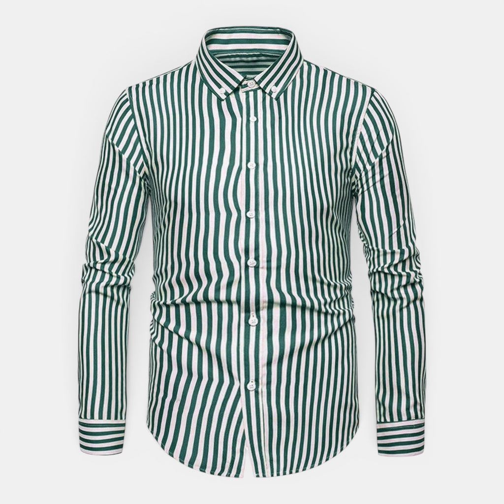 Ellmont London | Men's Summer Top Everyday Striped Button Down Shirt