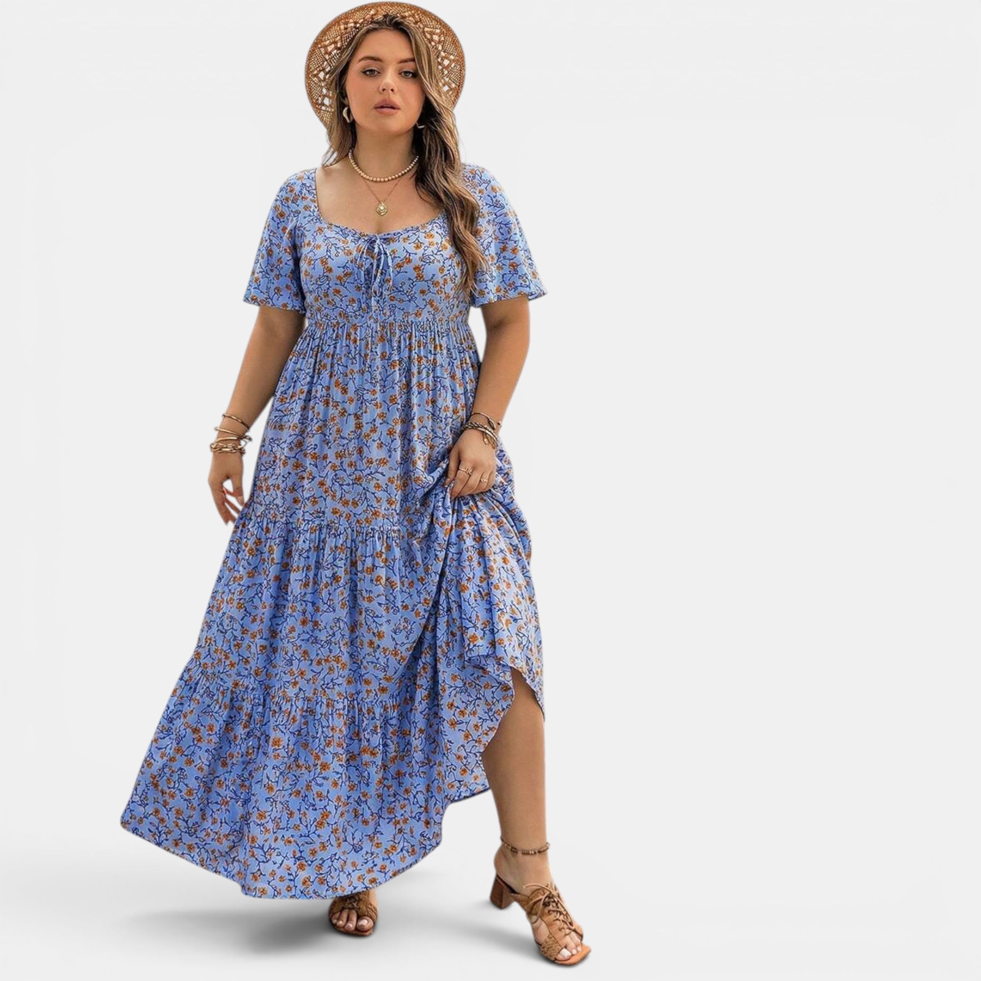 Ellmont London | Women's Floral Maxi Boho Dress for Summer Days