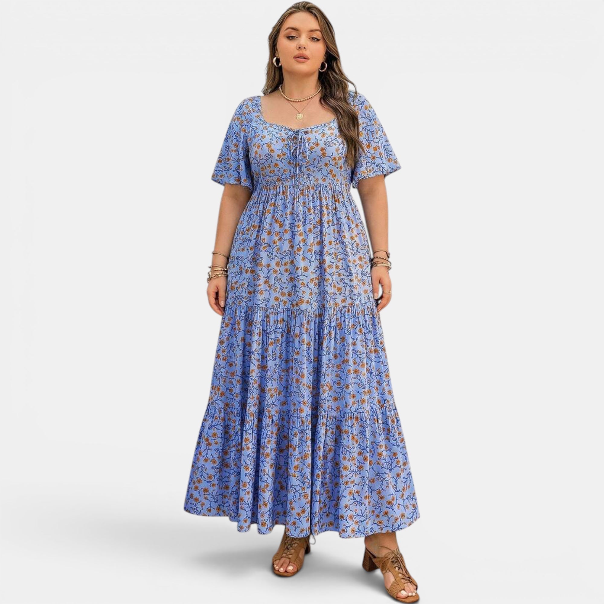 Ellmont London | Women's Floral Maxi Boho Dress for Summer Days