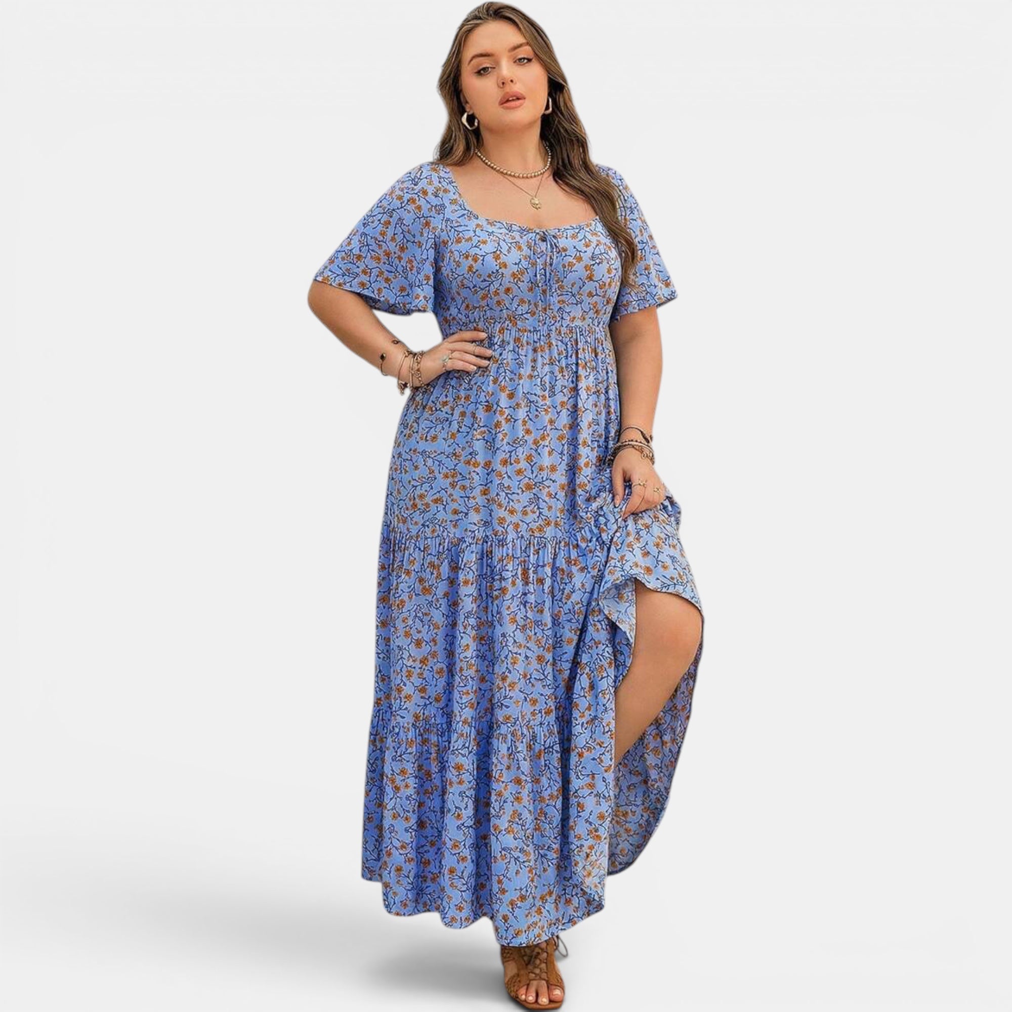 Ellmont London | Women's Floral Maxi Boho Dress for Summer Days