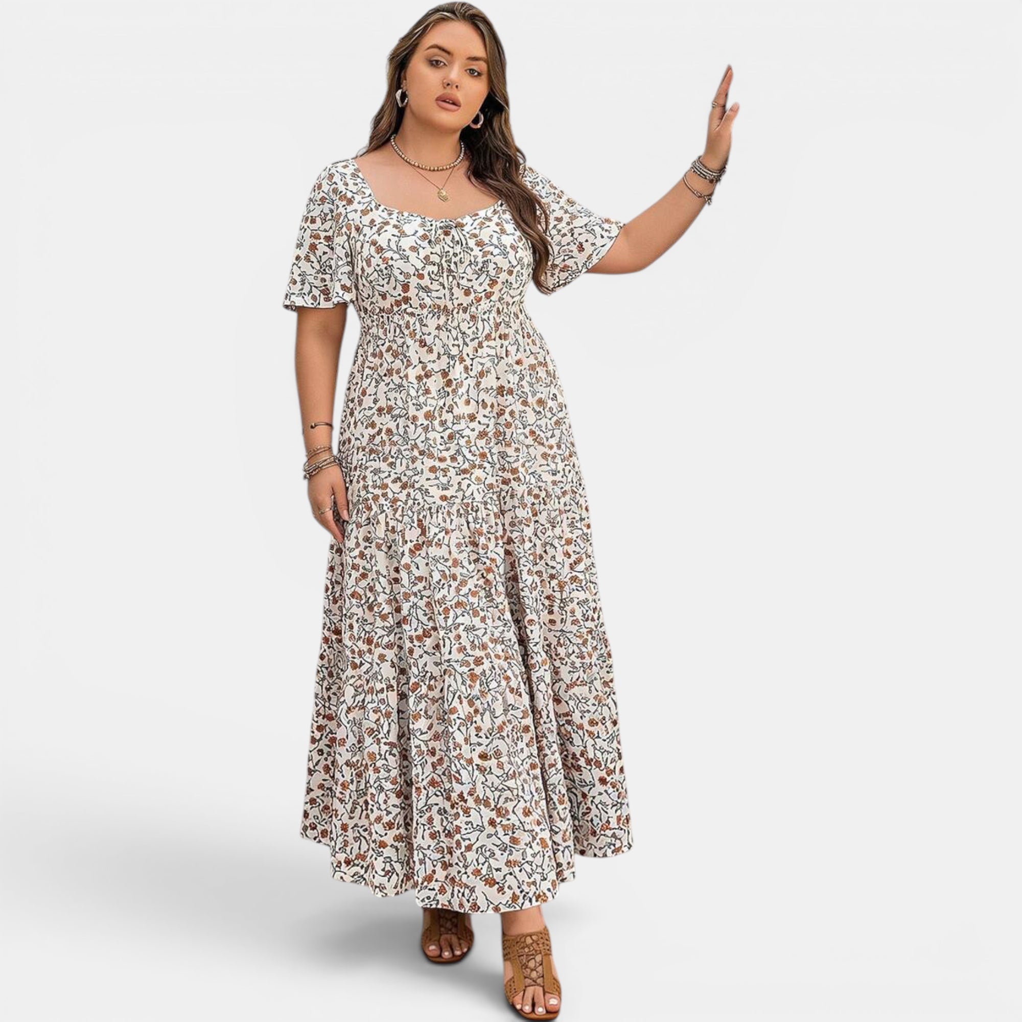 Ellmont London | Women's Floral Maxi Boho Dress for Summer Days