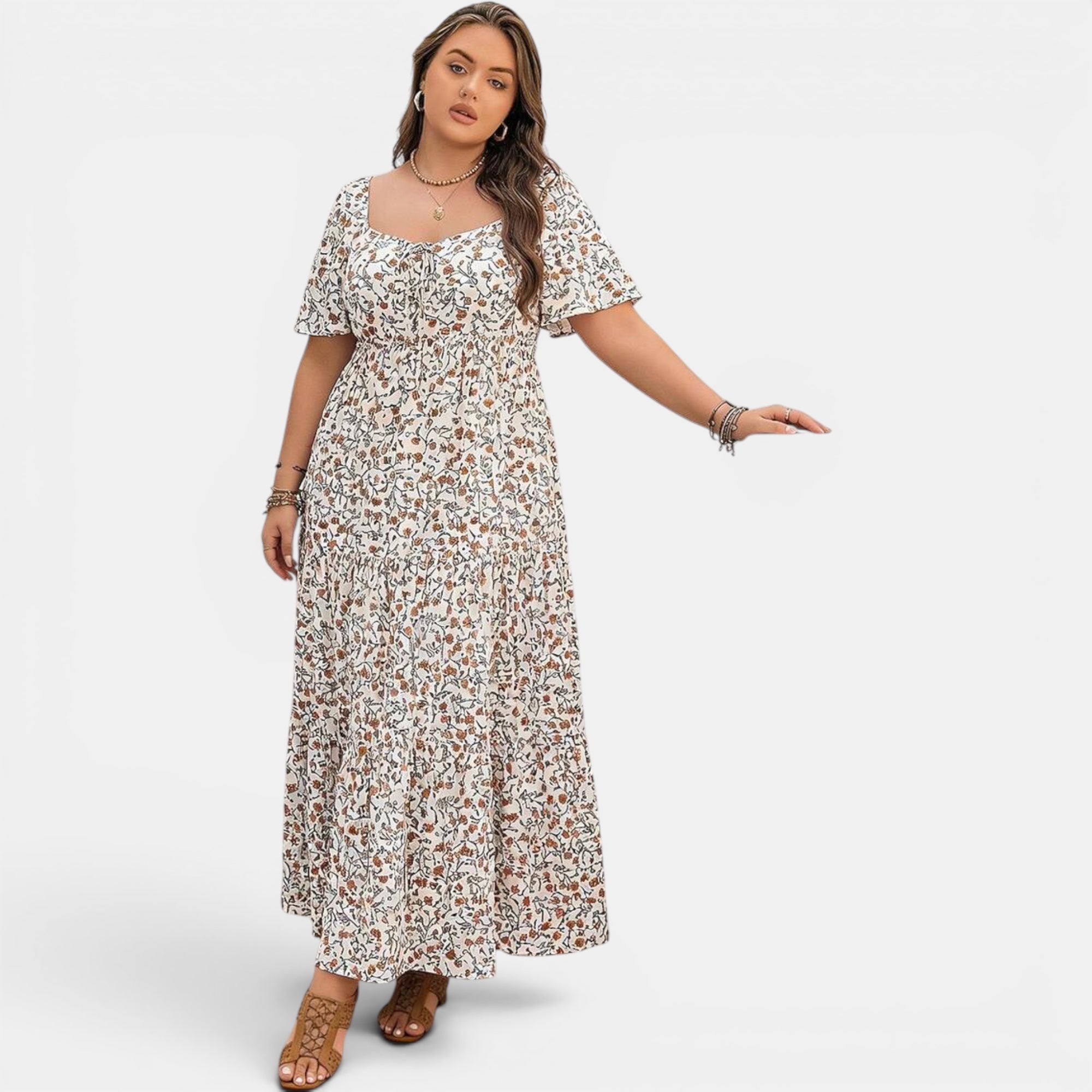 Ellmont London | Women's Floral Maxi Boho Dress for Summer Days