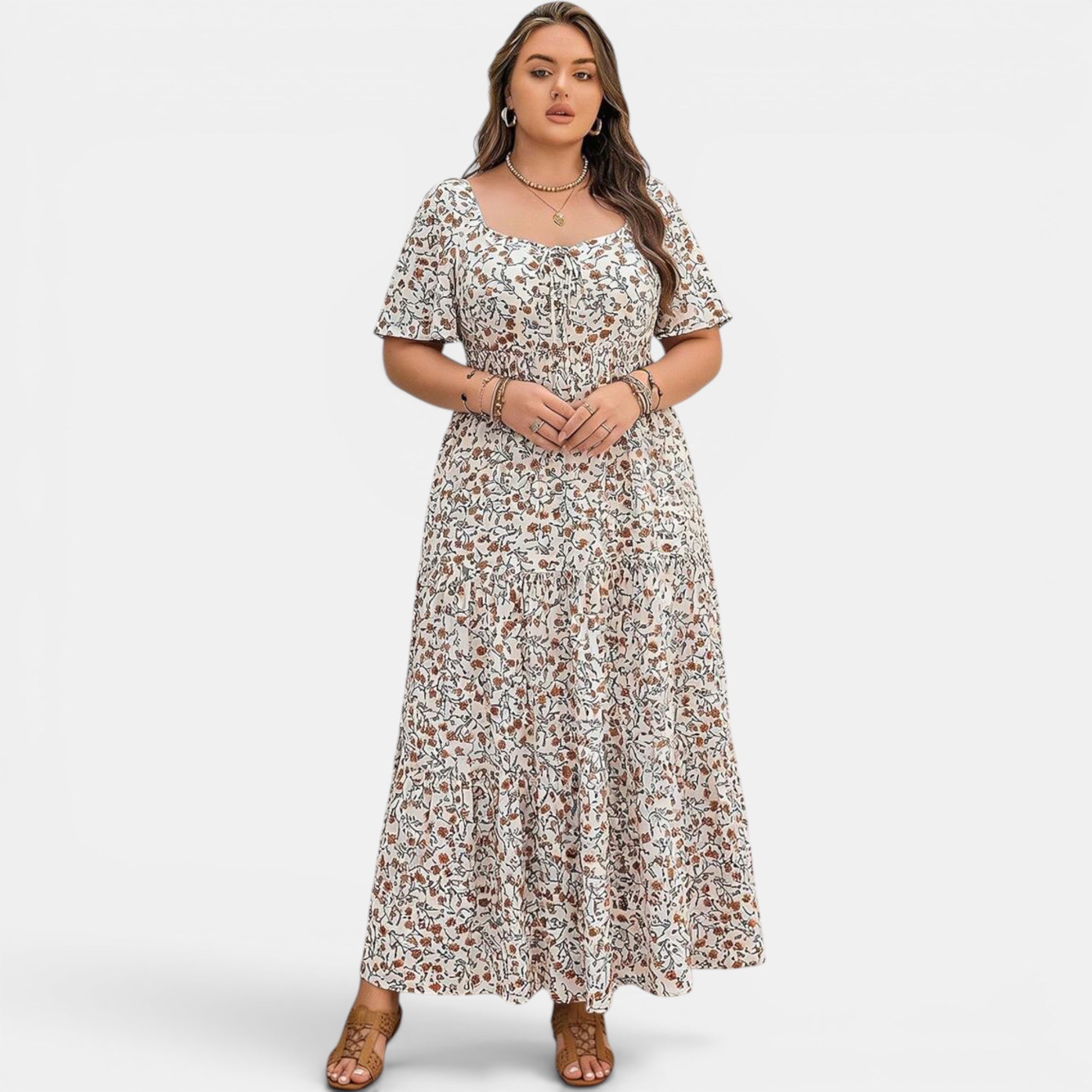 Ellmont London | Women's Floral Maxi Boho Dress for Summer Days