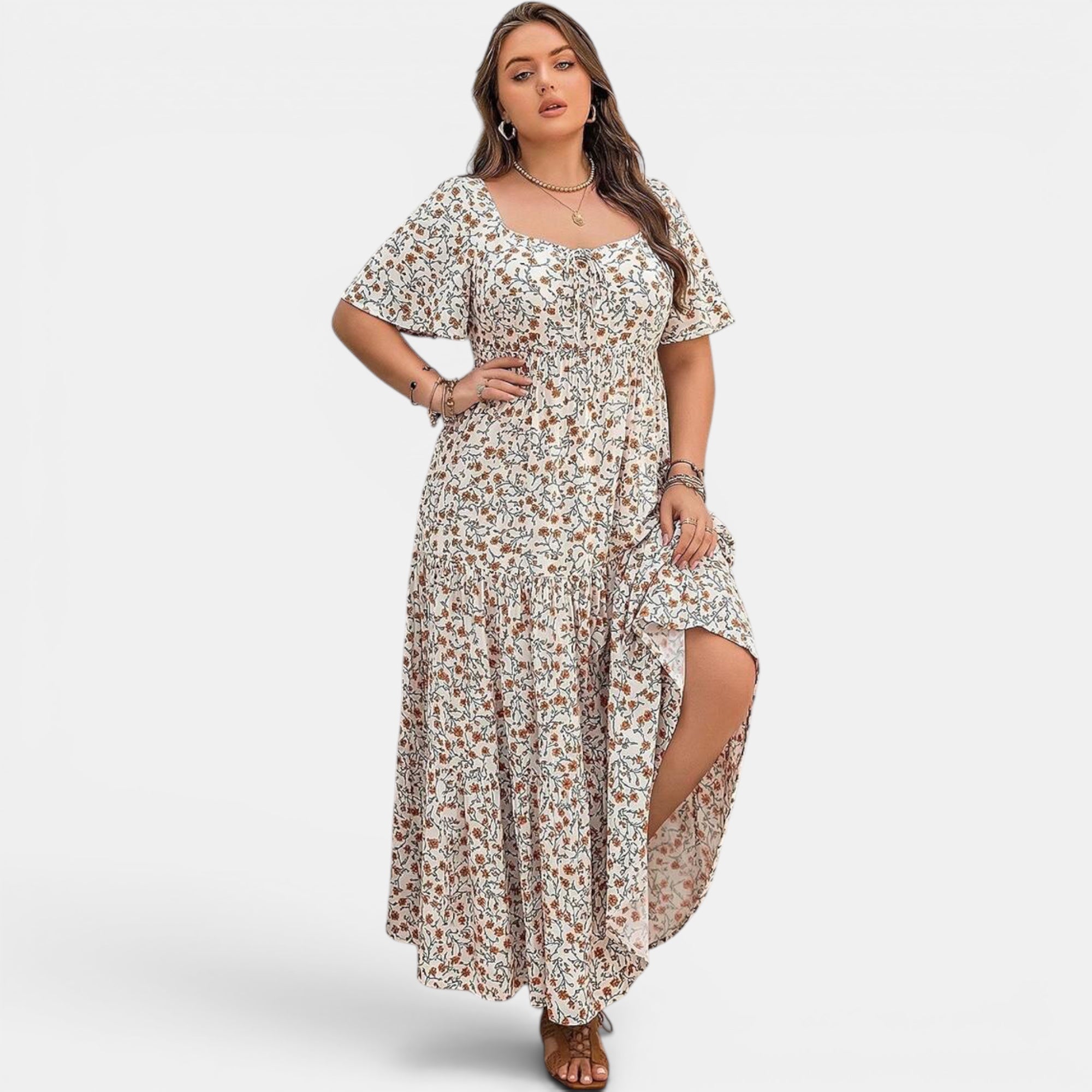 Ellmont London | Women's Floral Maxi Boho Dress for Summer Days