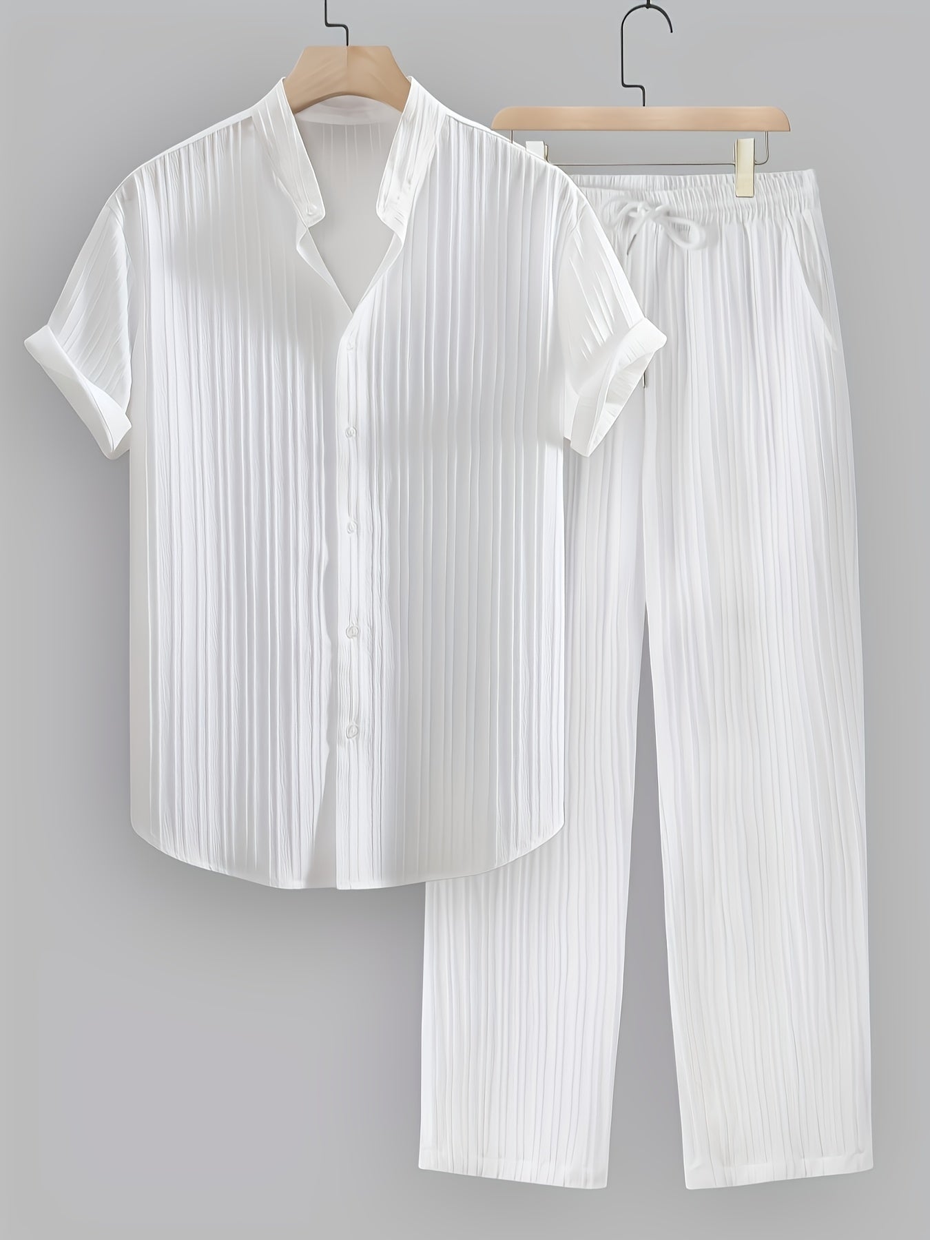Ellmont London | Men’s Summer 2 Piece Set Casual Shirt and Drawstring Pants