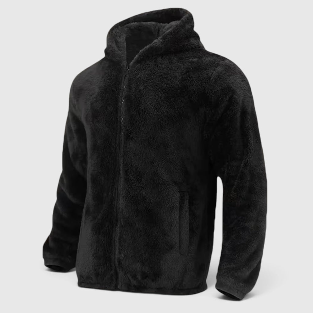 Jasper | Men's Warm Zip Up Teddy Jacket – Hooded Plus Size Outerwear
