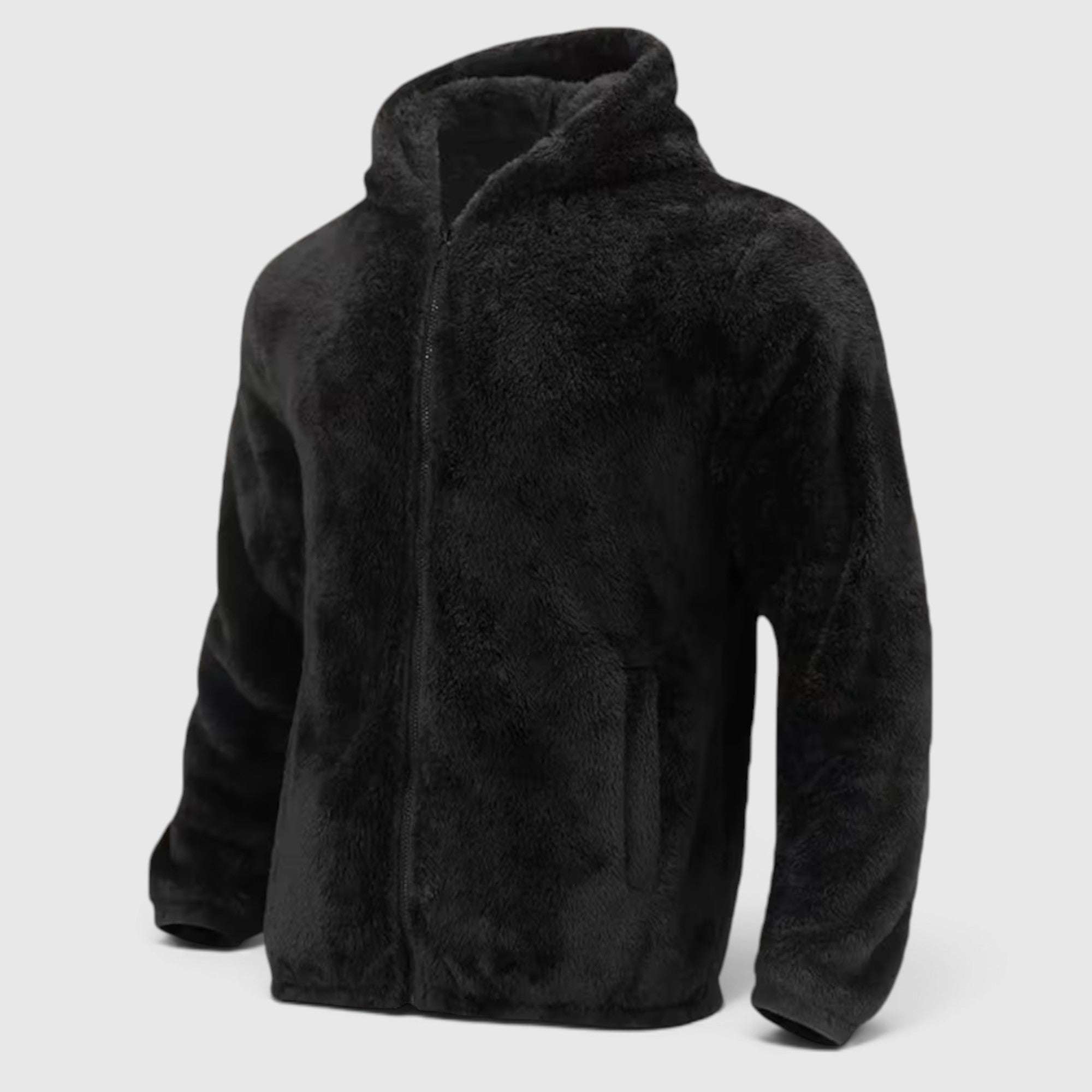 Jasper | Men's Warm Zip Up Teddy Jacket – Hooded Plus Size Outerwear
