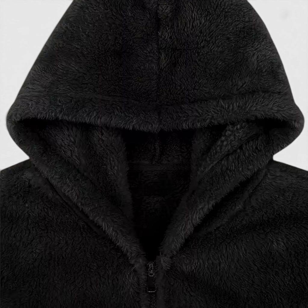 Jasper | Men's Warm Zip Up Teddy Jacket – Hooded Plus Size Outerwear