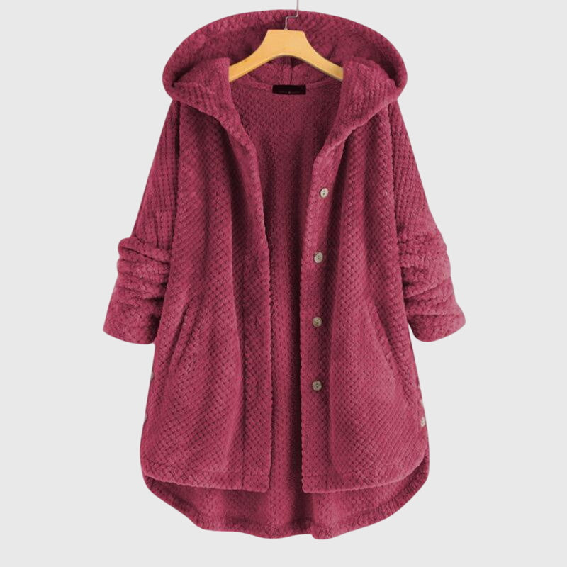 Poppy | Franca™ Fleece Jacket with Hood — Reversible Women's Coat