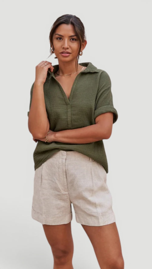 Ellmont London | Women’s Easy Care Cotton Care Cotton Summer Blouse