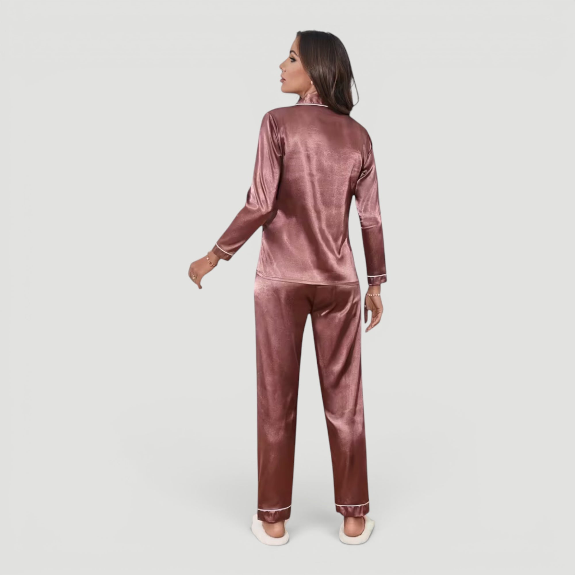 Ellmont London | Women’s Elegant Two Piece Pajama Lounge Set